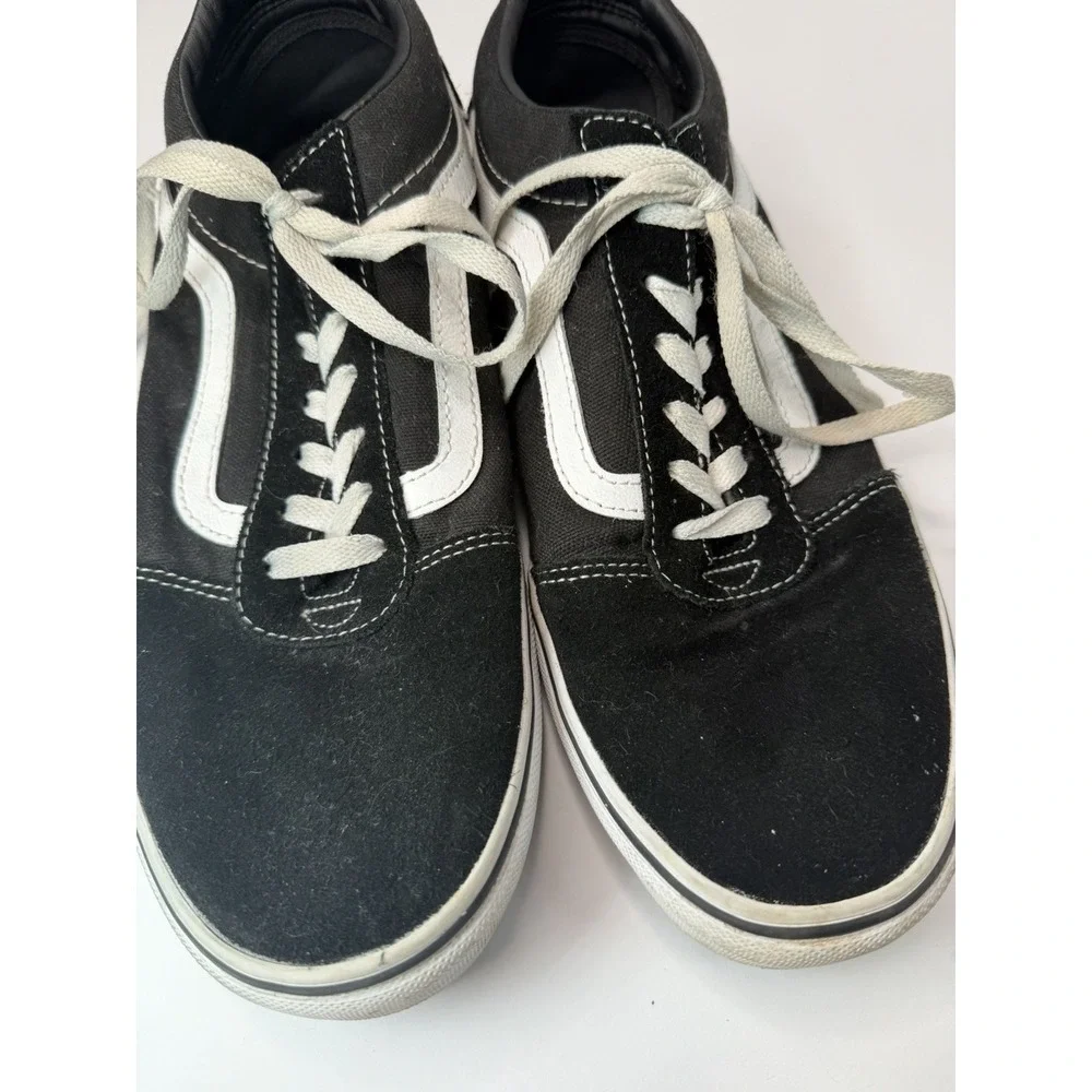 VANS Old Skool Black White Canvas Lace Up Sneakers Men's US 10 Casual Shoes